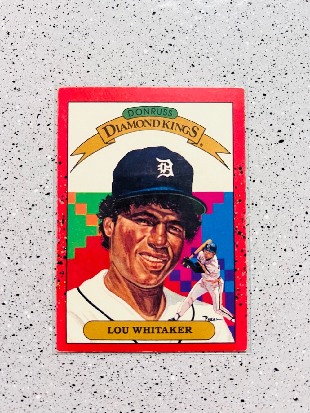 Vintage 1990 Donruss Diamond Kings Lou Whitaker #16 Detroit Tigers MLB Card LP💎